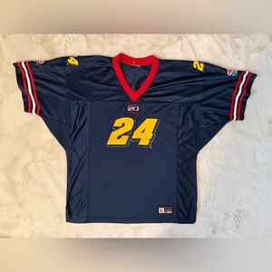 Navy Blue Gordon Jersey with Red and Yellow Accents